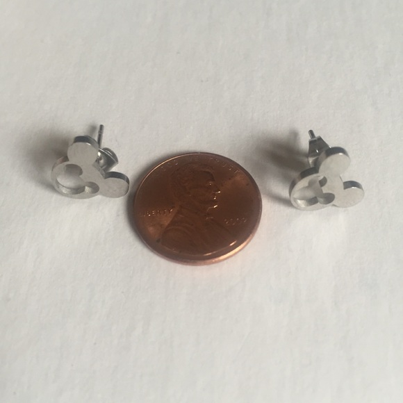 Stainless Steel Mickey Mouse Earrings - Picture 5 of 7